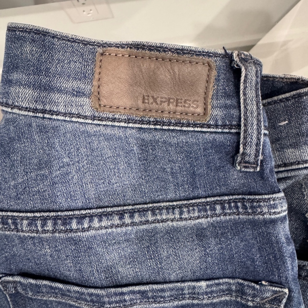 Express Stretch Performance Ankle Distressed Blue… - image 3